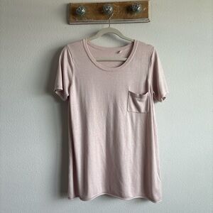 Soft Surroundings Light Pink Short Sleeve Tee